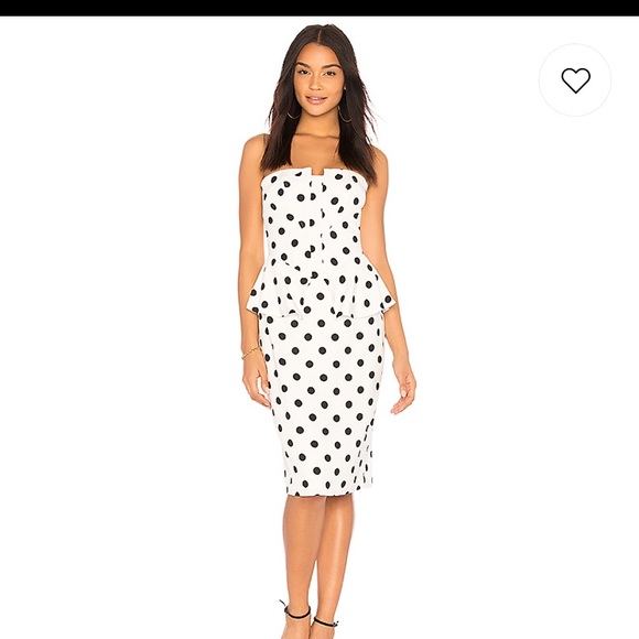 black and white polka dot bardot dress